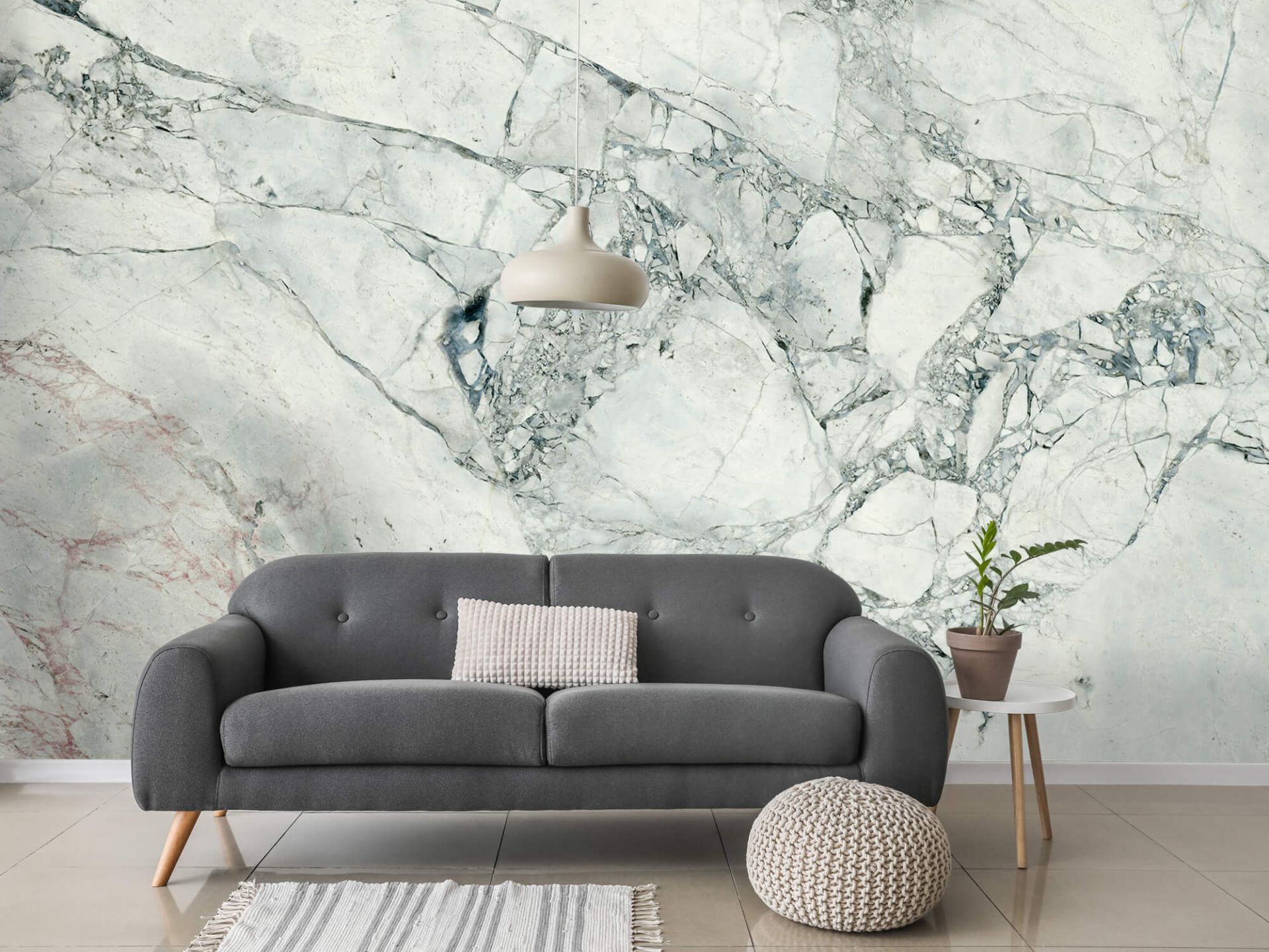 Textured grey marble - Wallpaper