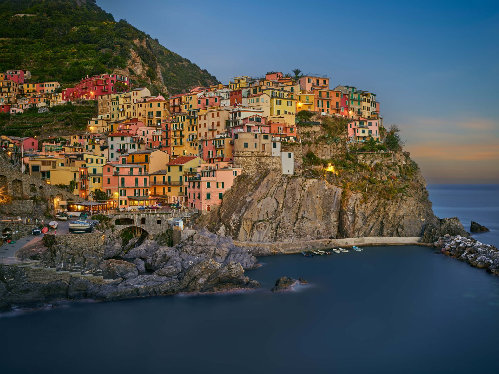 Coloured houses in Italy