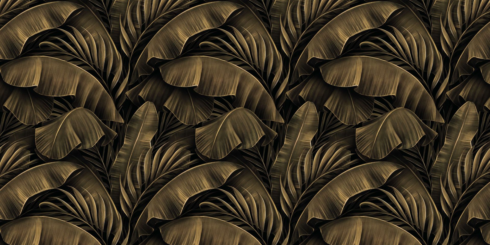 Banana and palm leaves