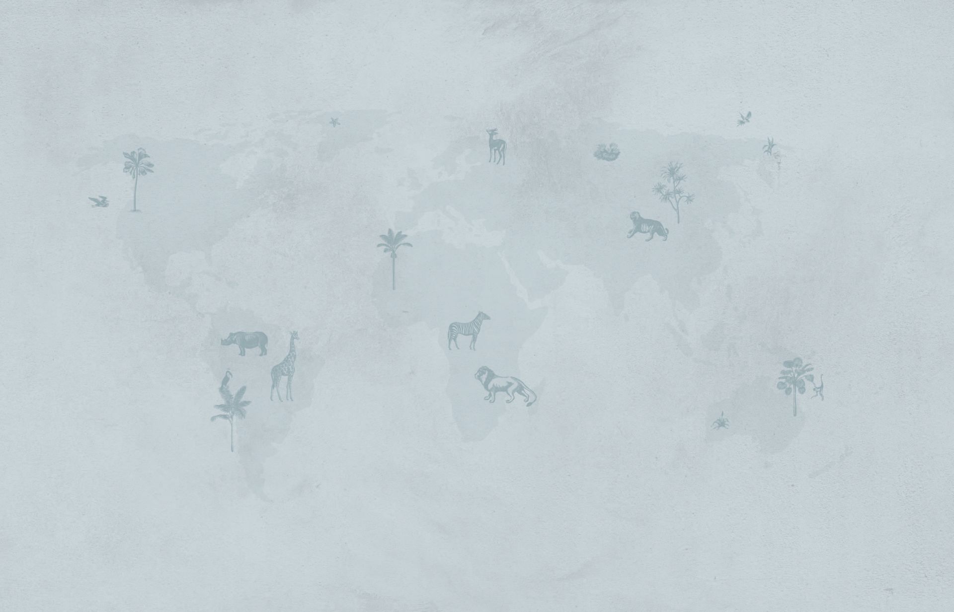 World map sketch blue