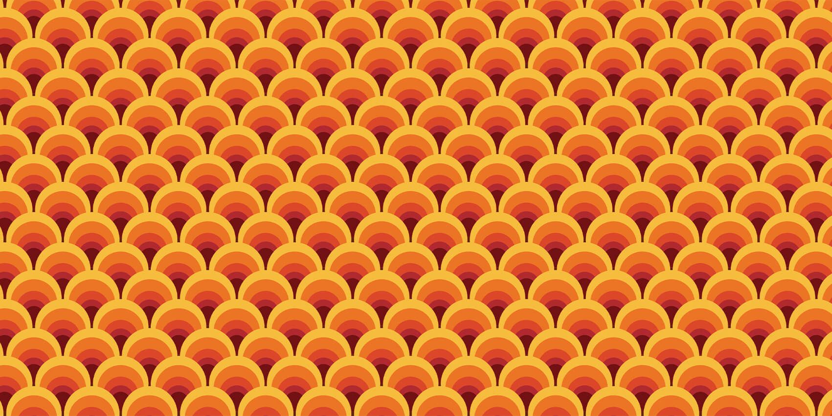 Colourful retro figures