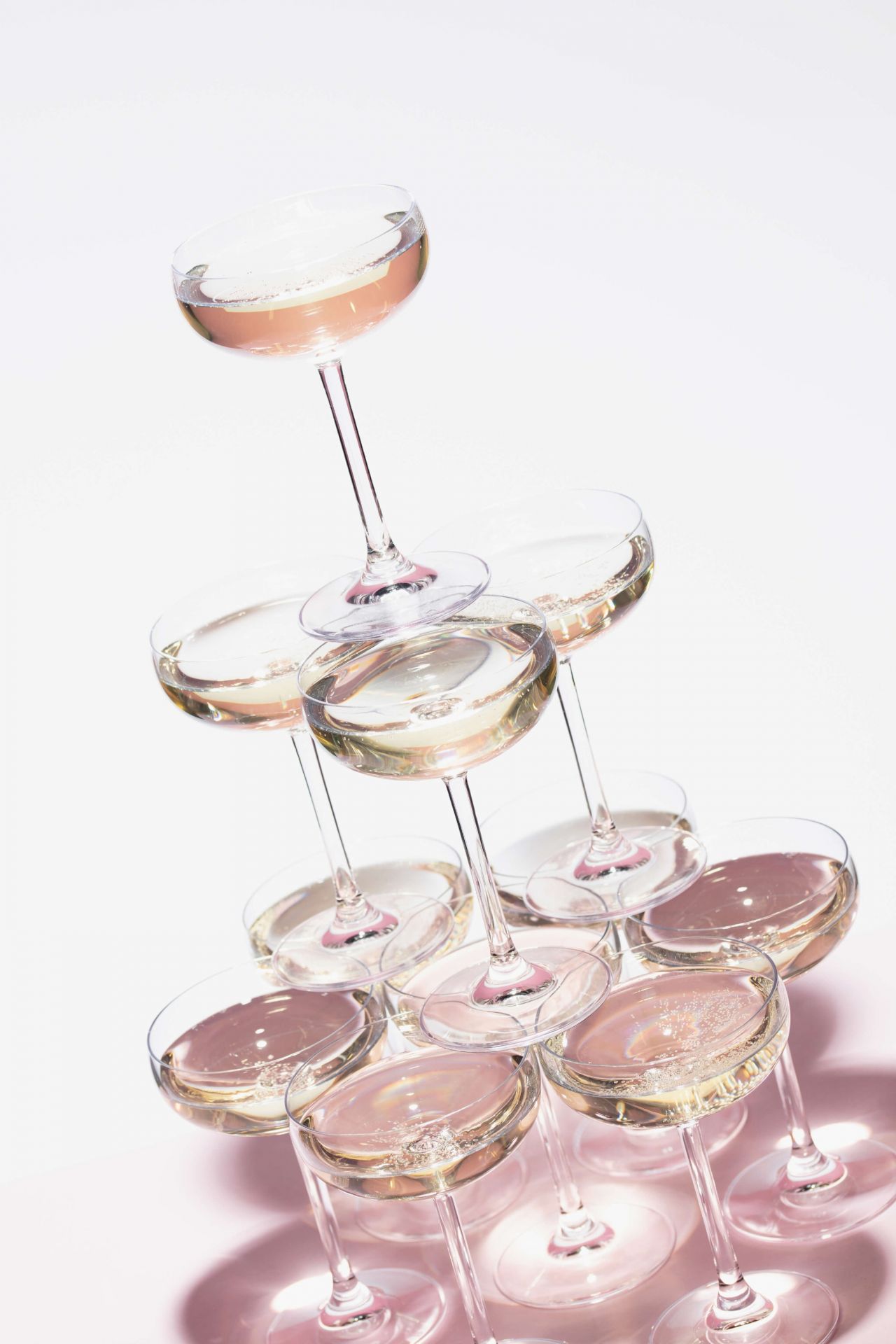 Champagne tower pink