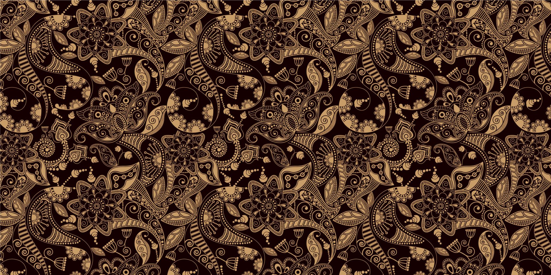 Golden flower patterns