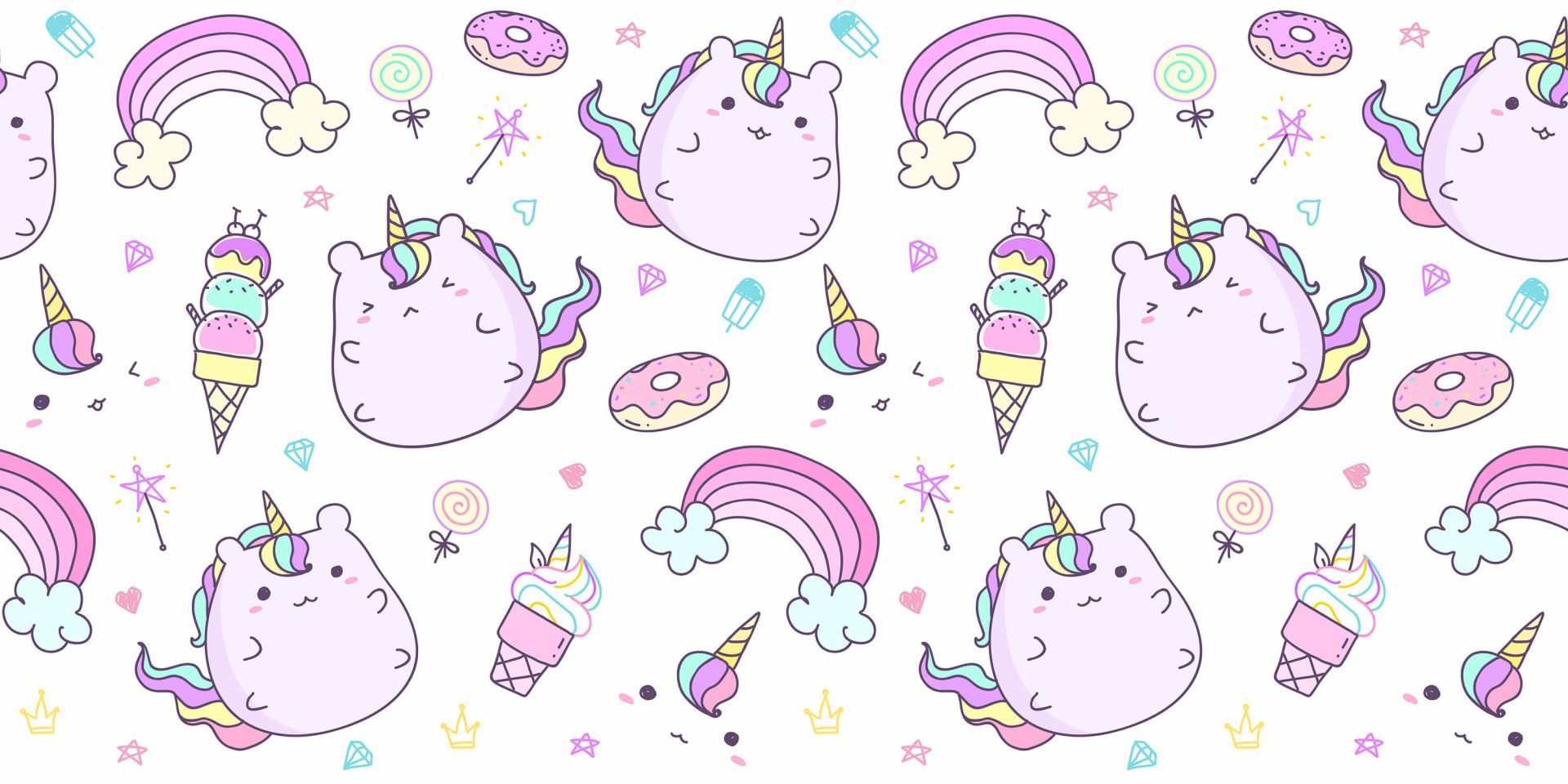 Unicorns with Ice Creams