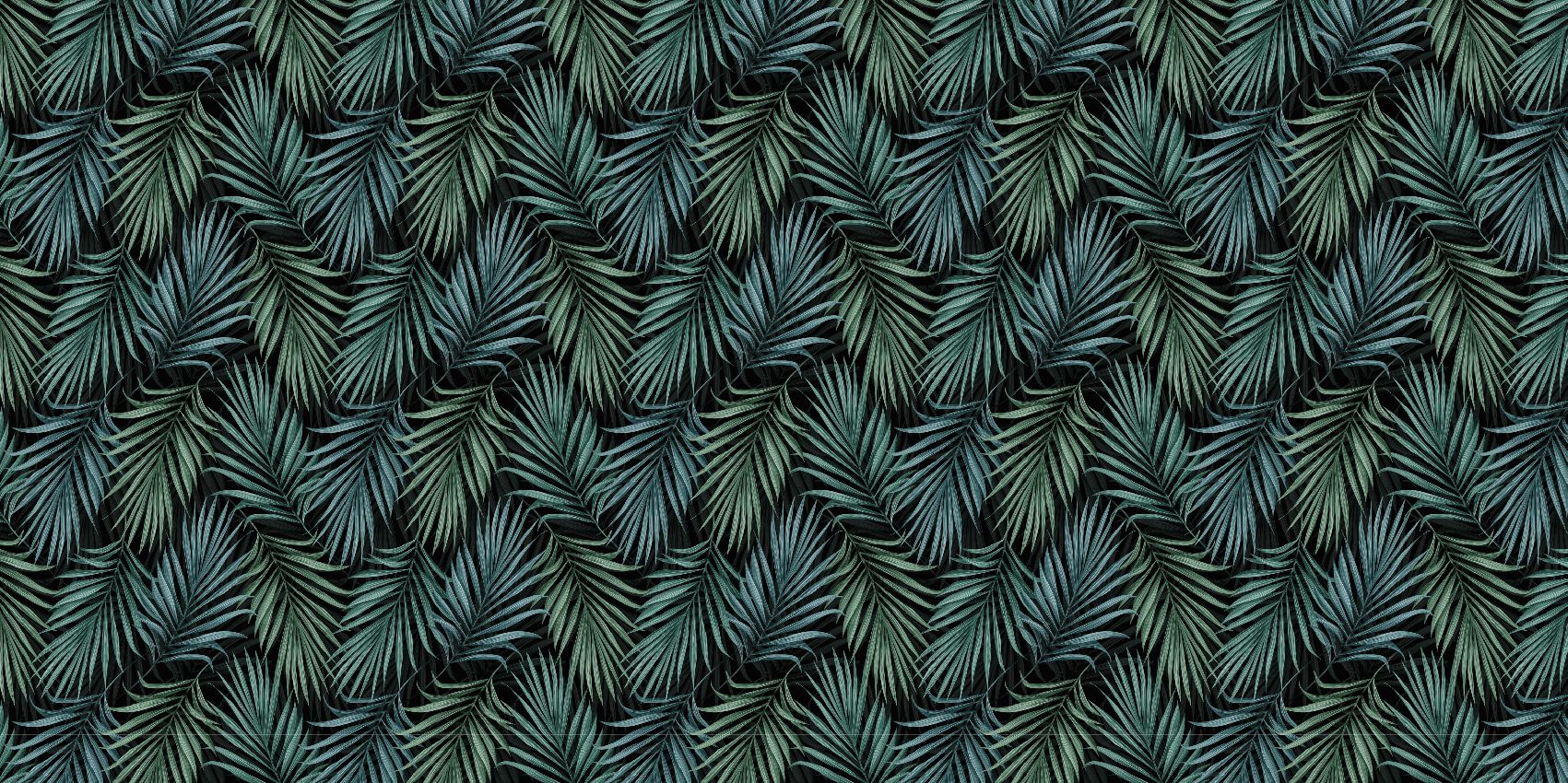 Tropical pattern green leaves