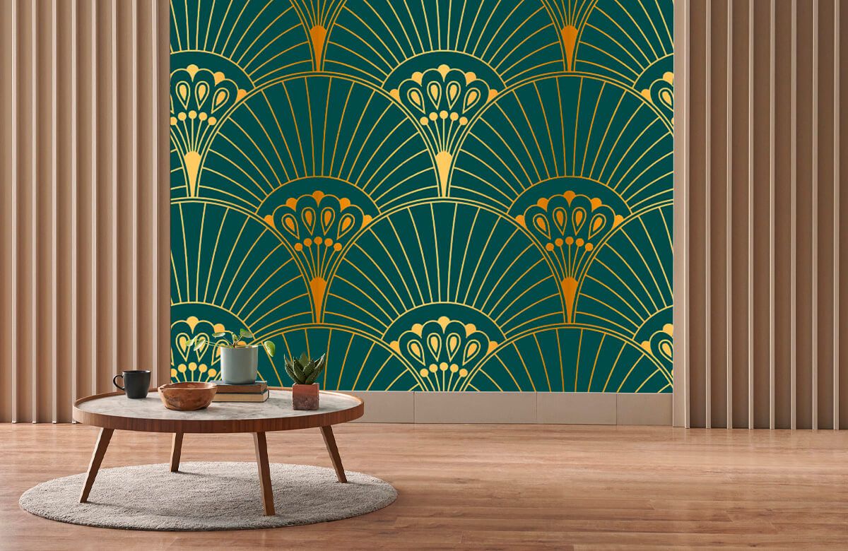 Art Deco Wallpaper - Line Pattern & Metallic Whole | 3921382043