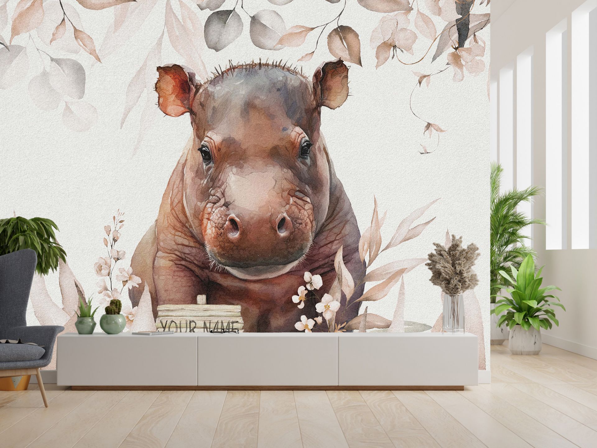 Hippo Wallpaper Nursery Decor – EazzyWalls