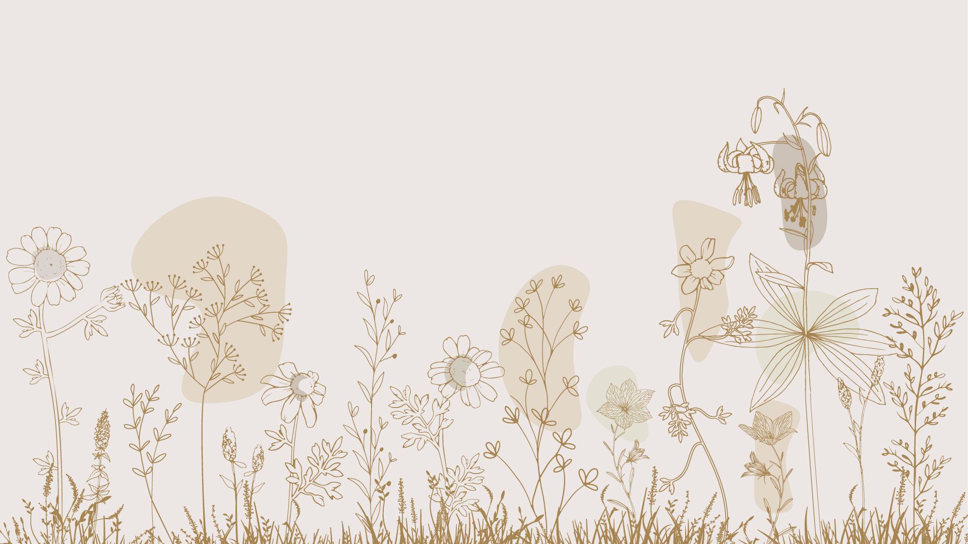 Flower field high beige and nature colours