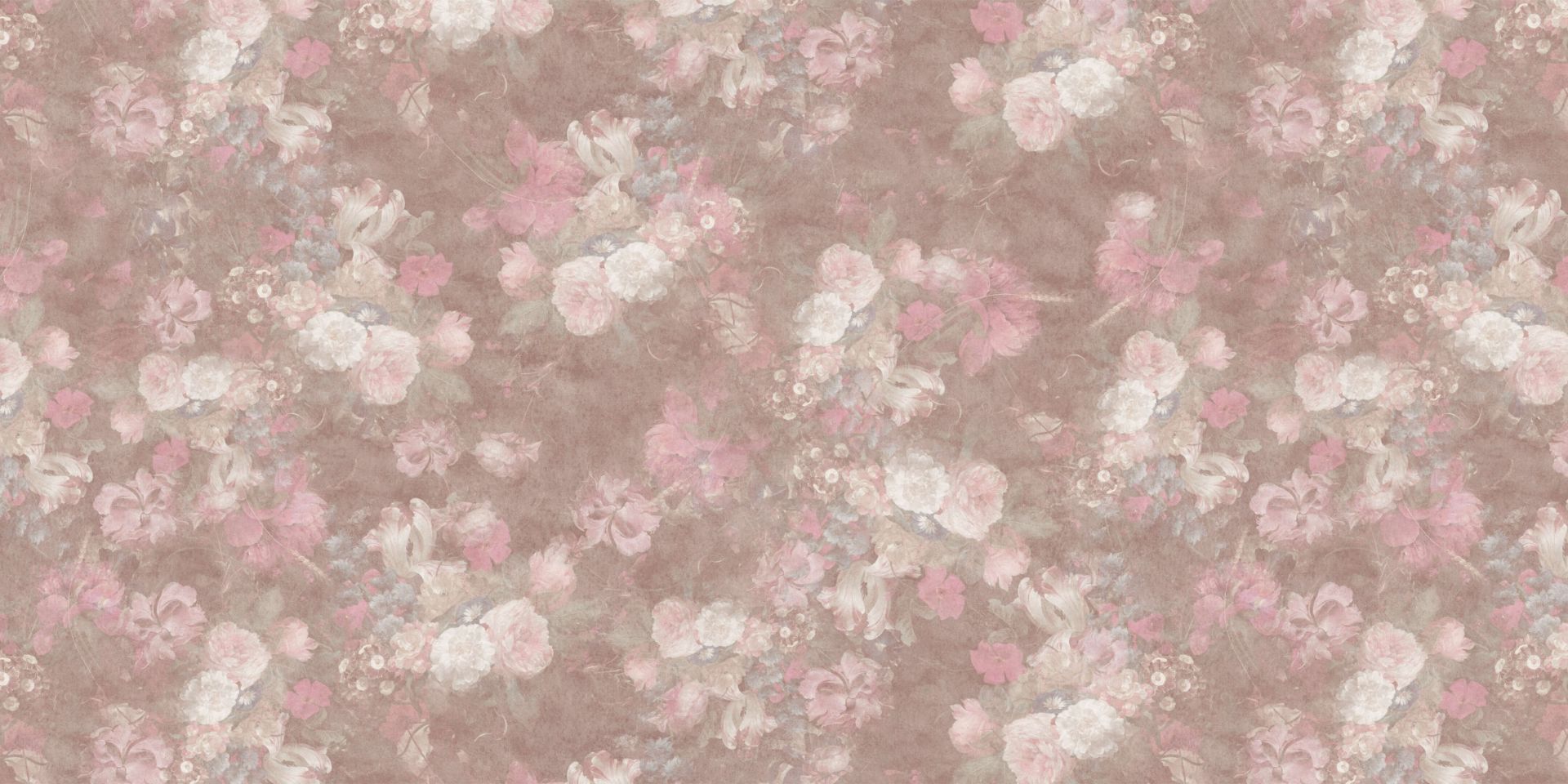 Baroque floral pattern - vintage pastel