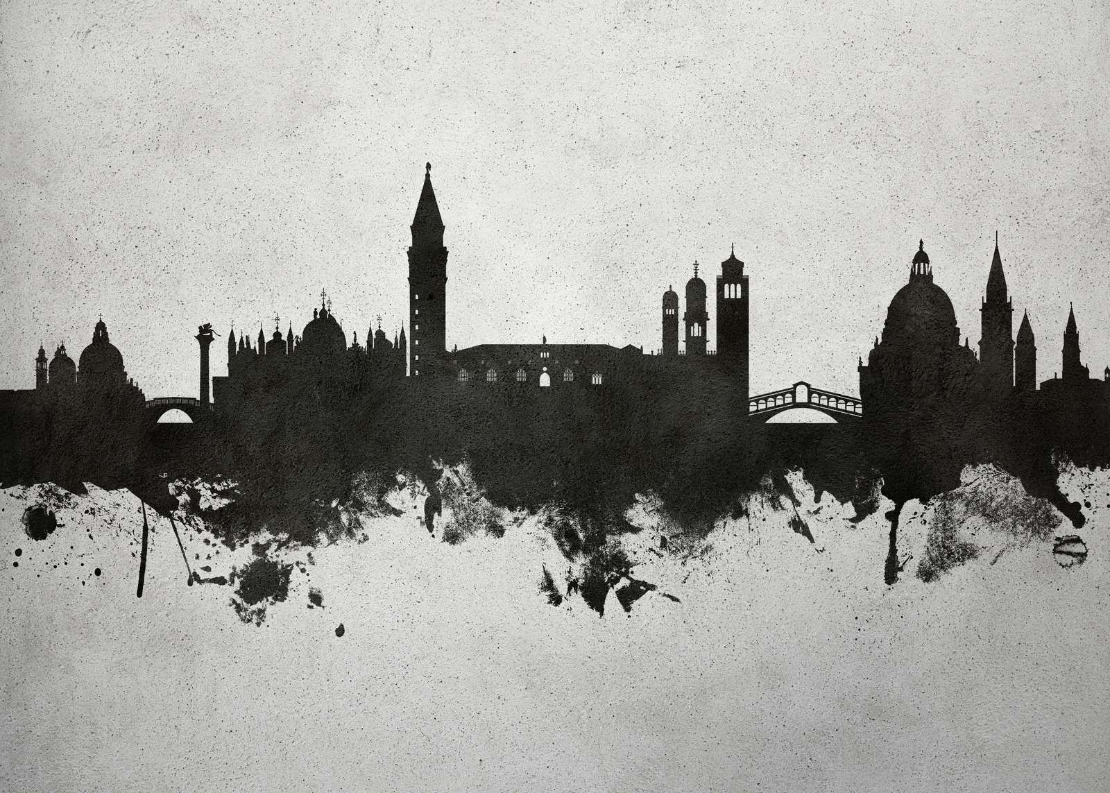 Watercolor skyline, Venice