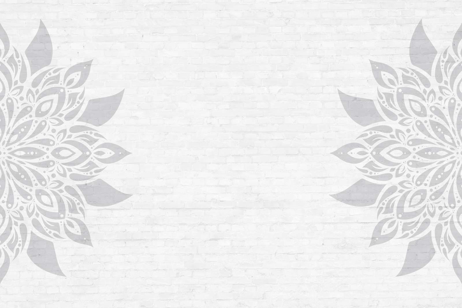 Gray White Mandala Blossom