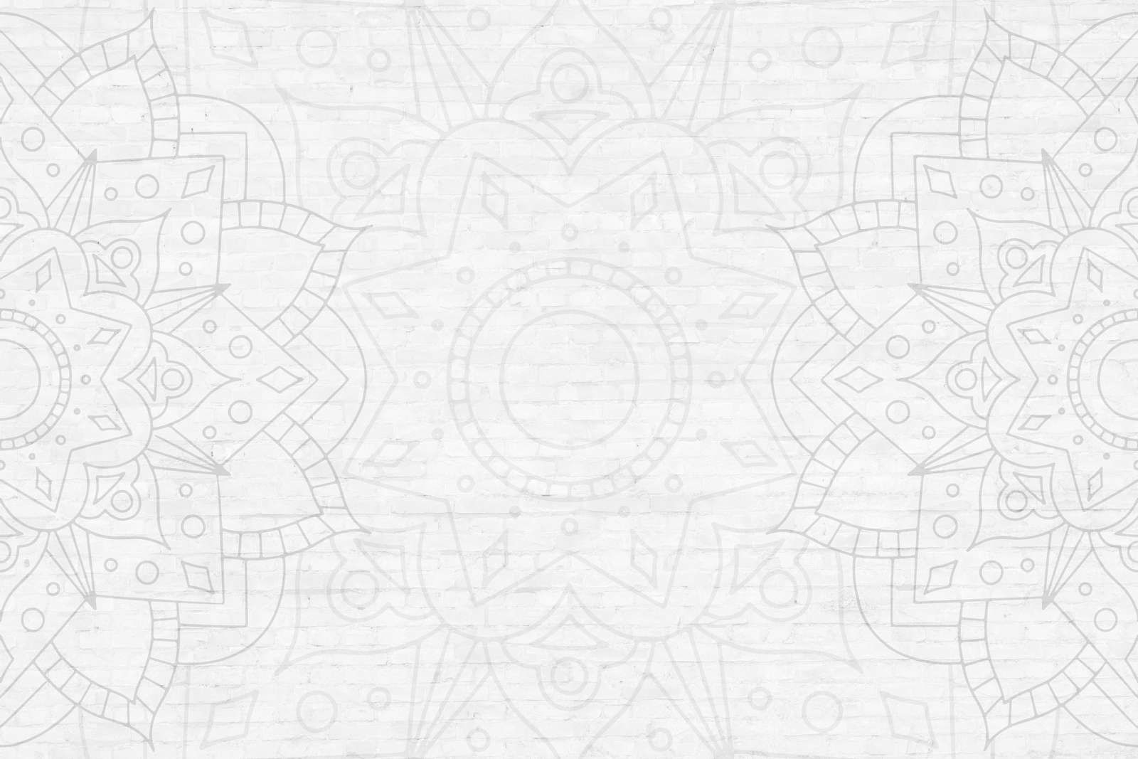 White Geometric Mandala