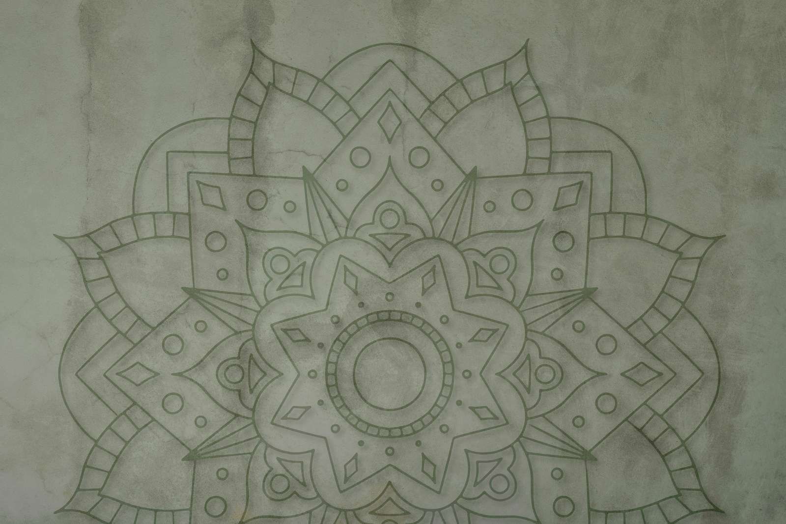 Weathered Green Mandala