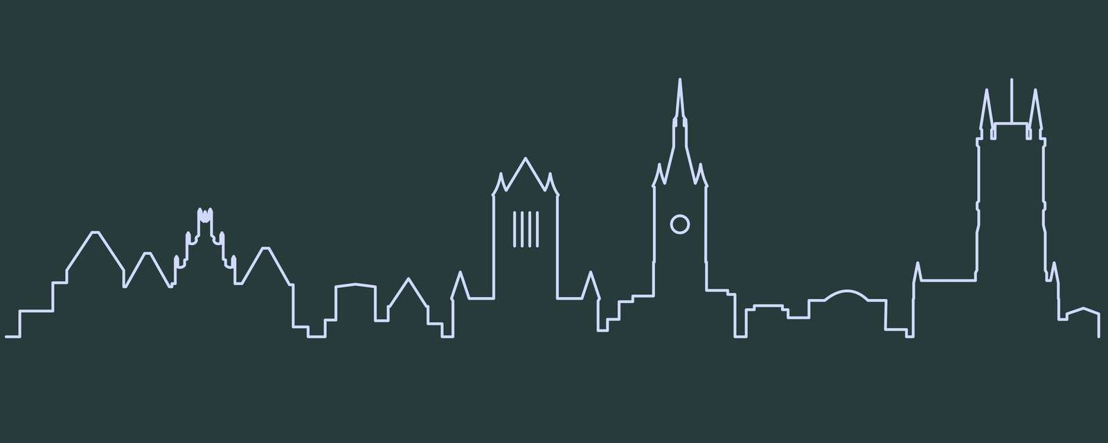 Eenvoudige skyline Gent