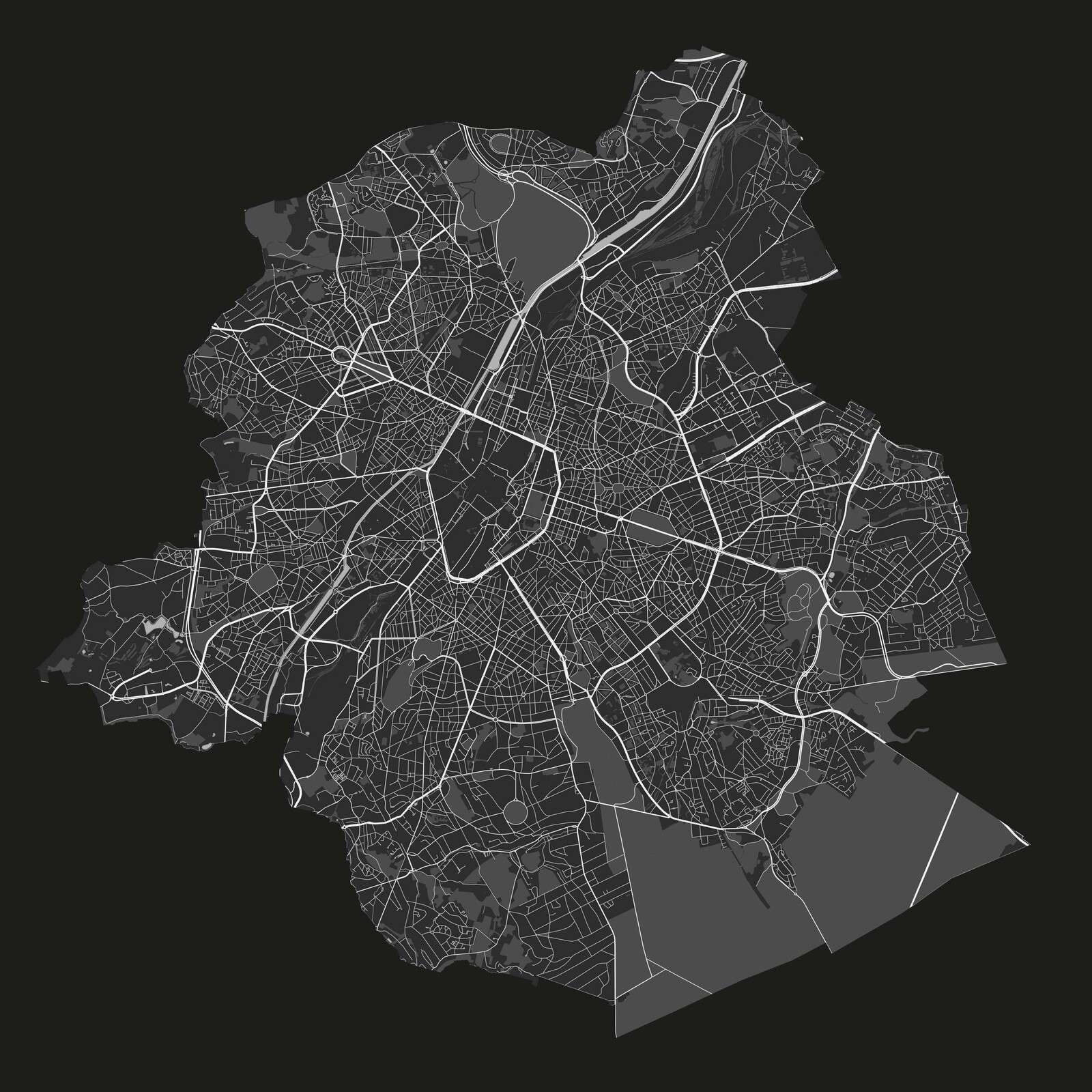 Plattegrond van Brussel