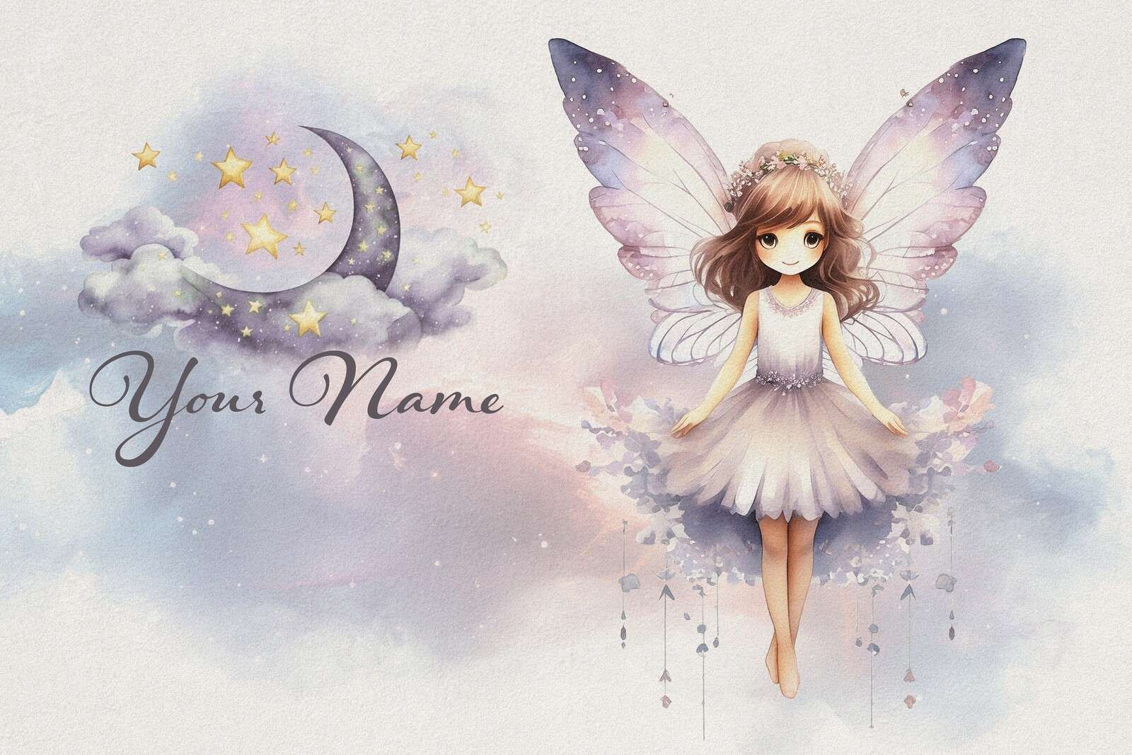 Elf under moon and stars