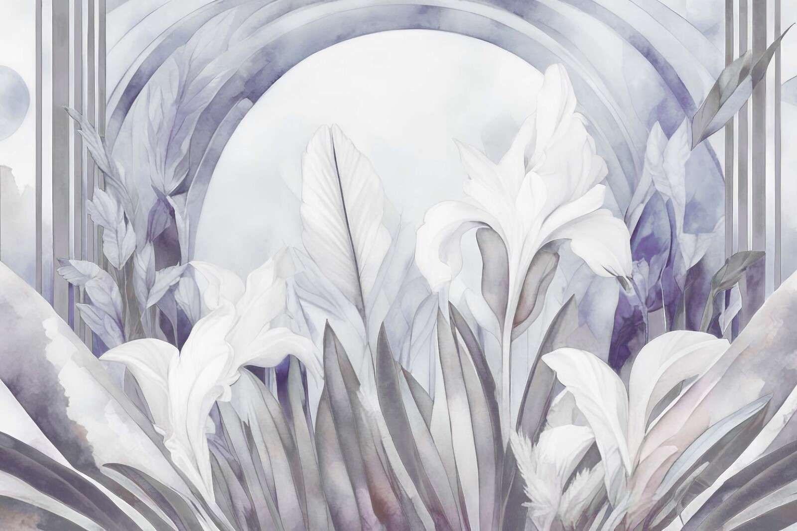 Irises at Sunrise Purple