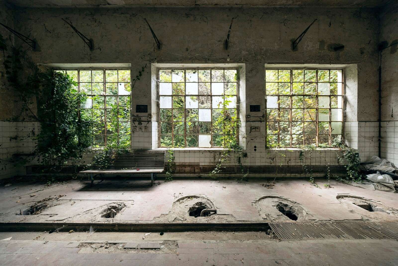 Abandoned Bathhouse in Nature