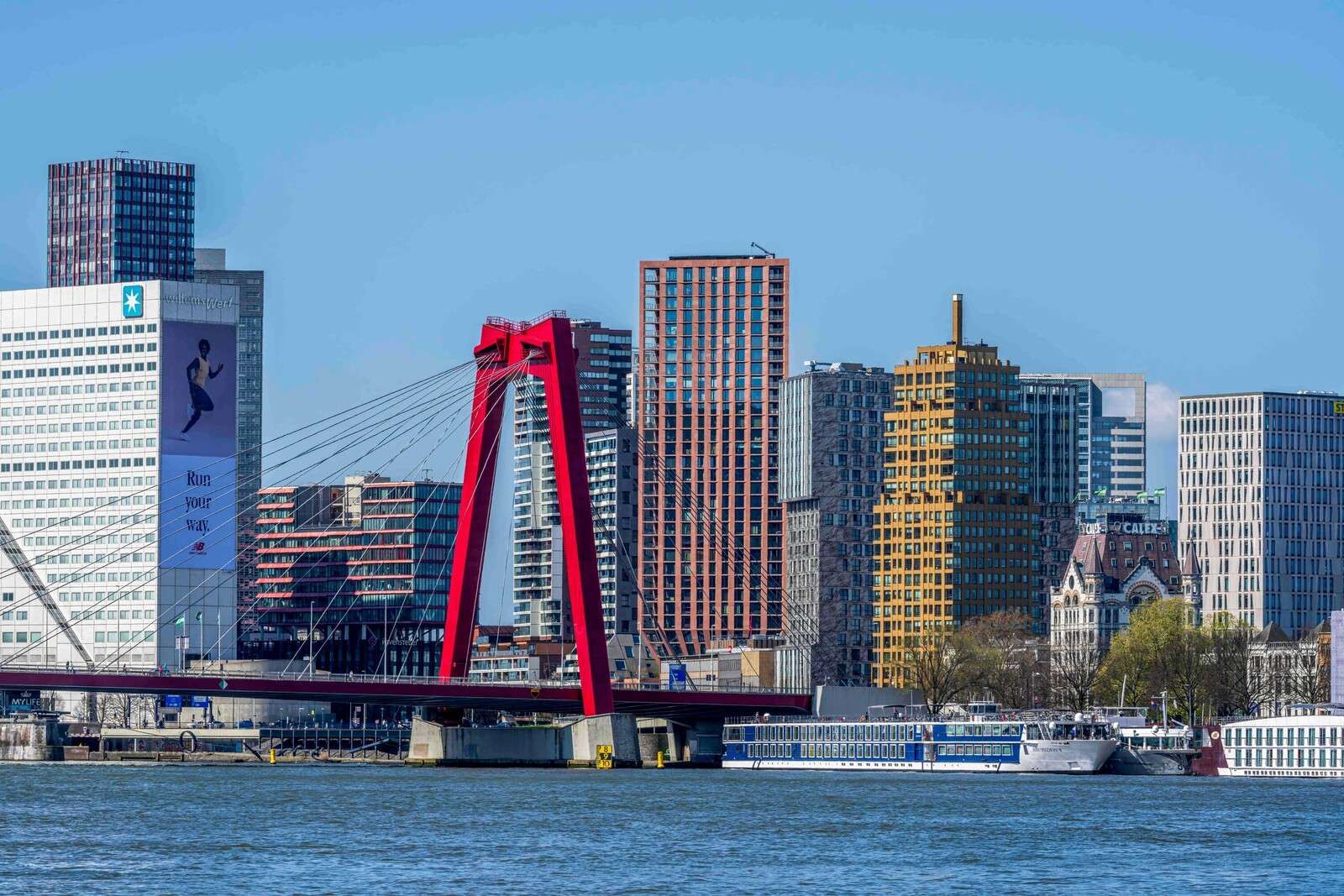 Willems Bridge and Rotterdam Skyline