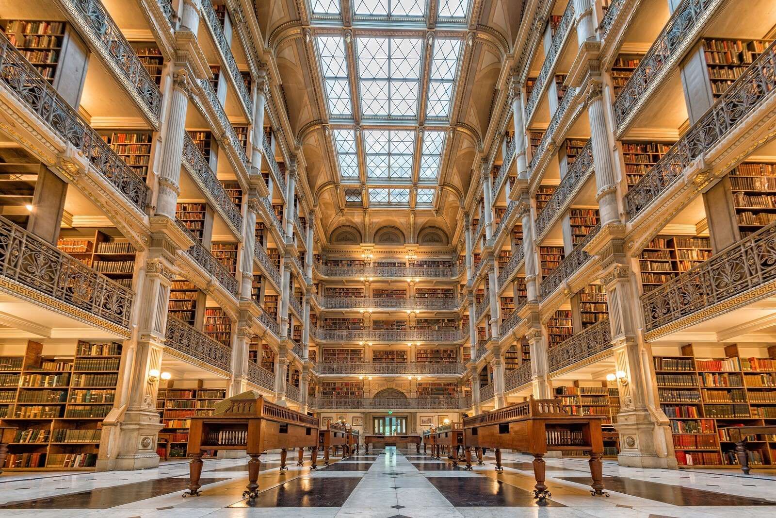 Illuminated literature room