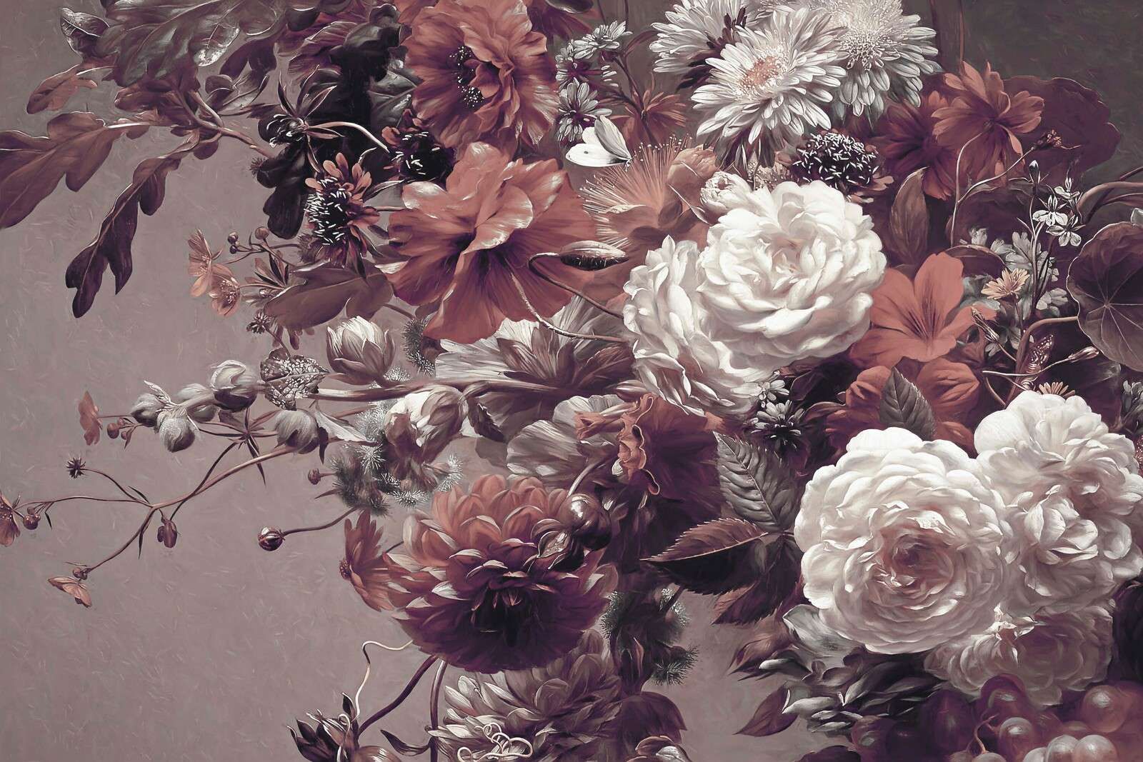 Big bouquet with orange poppies