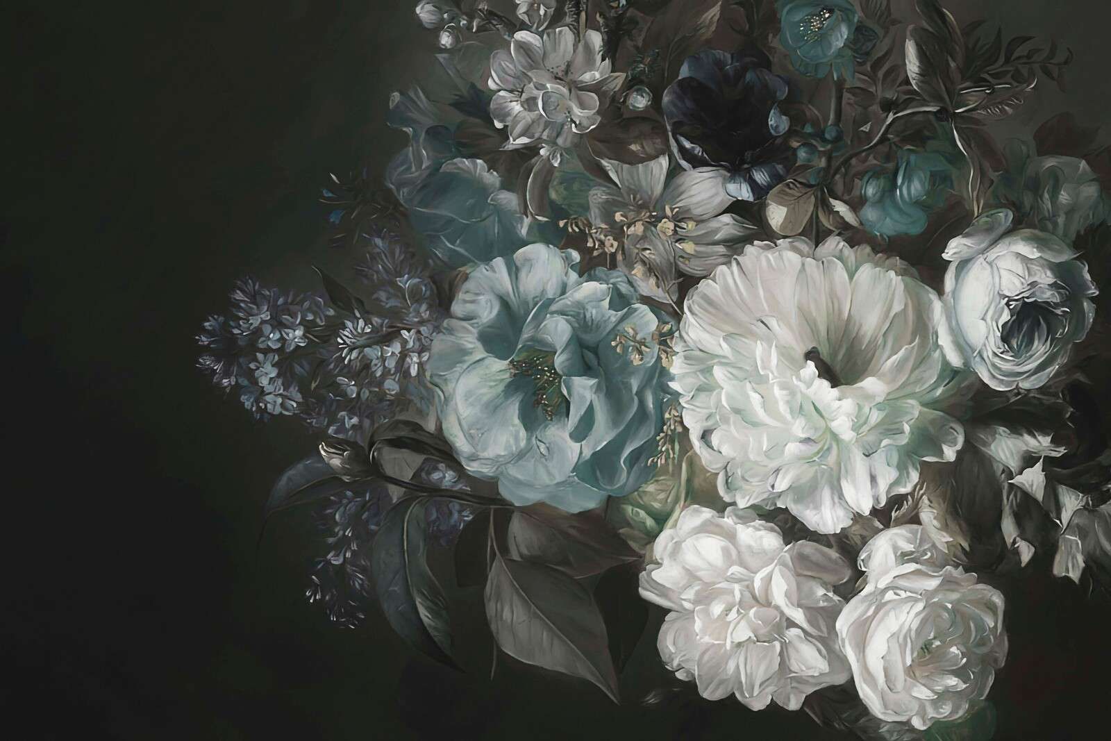 Bouquet with lilac blue