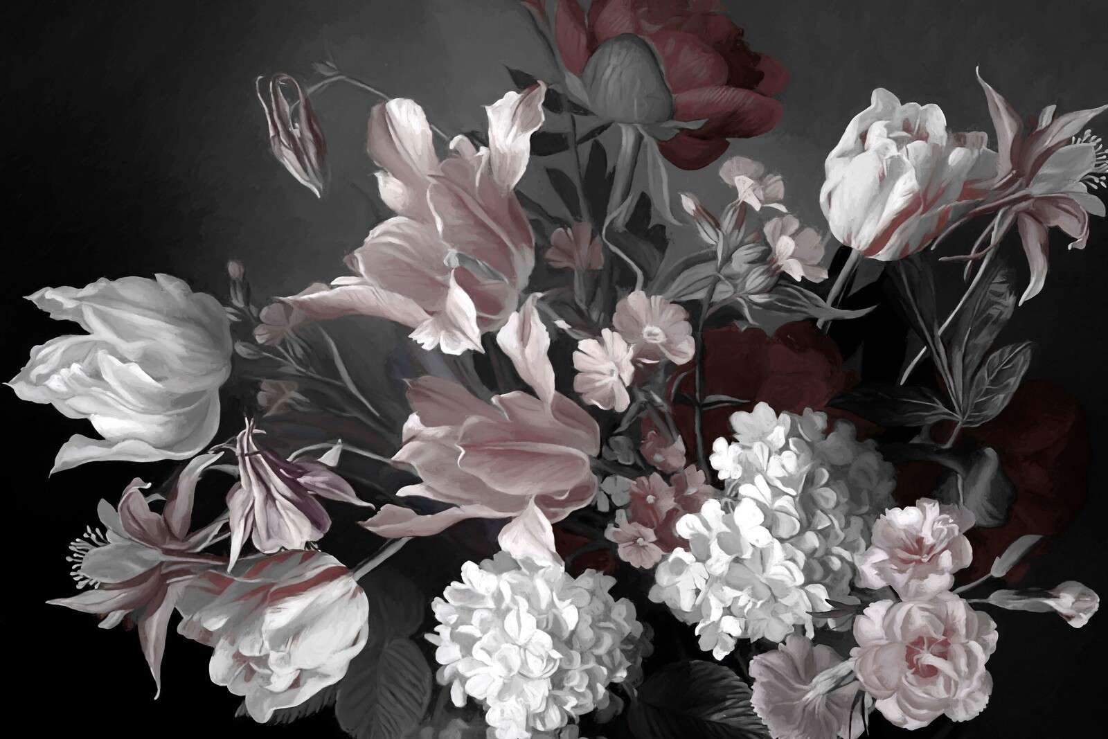 Bouquet with red tulips