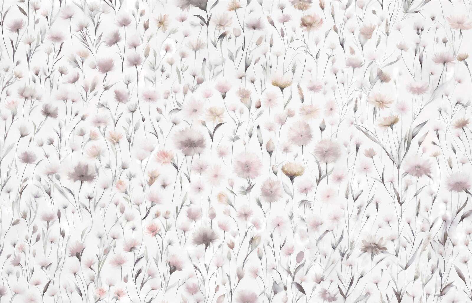 Cornflowers and field grasses pink