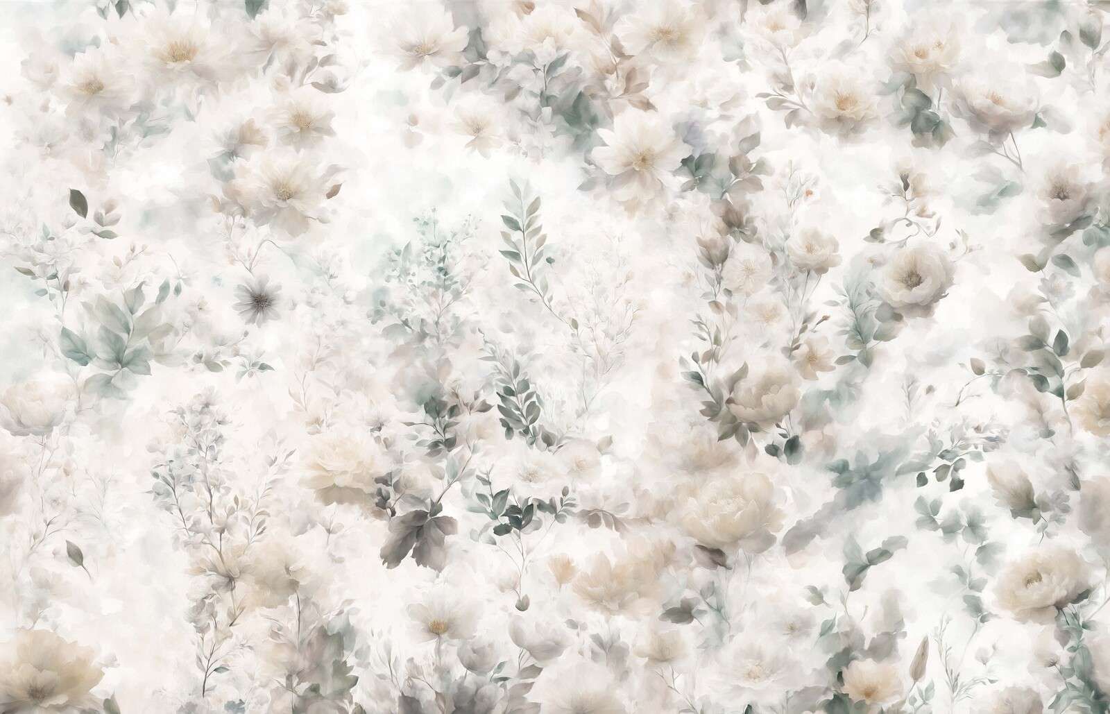 Delicate floral mood - gray