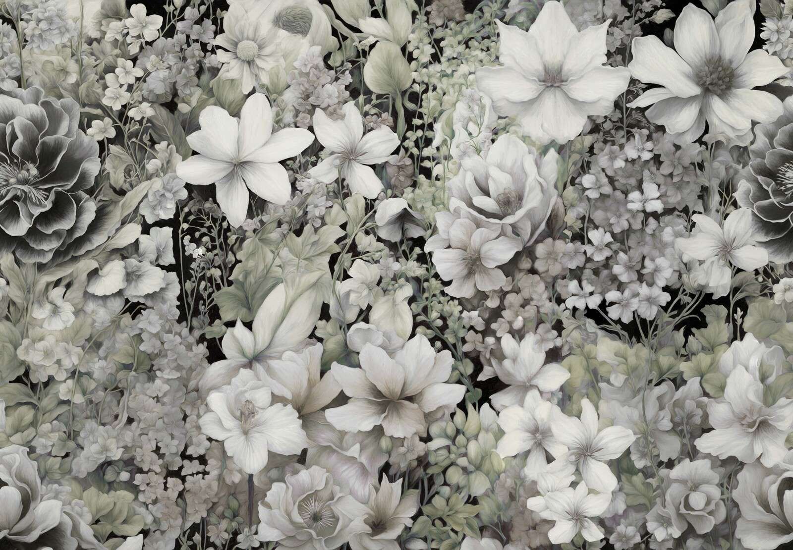 Flower festival seamless - light brown