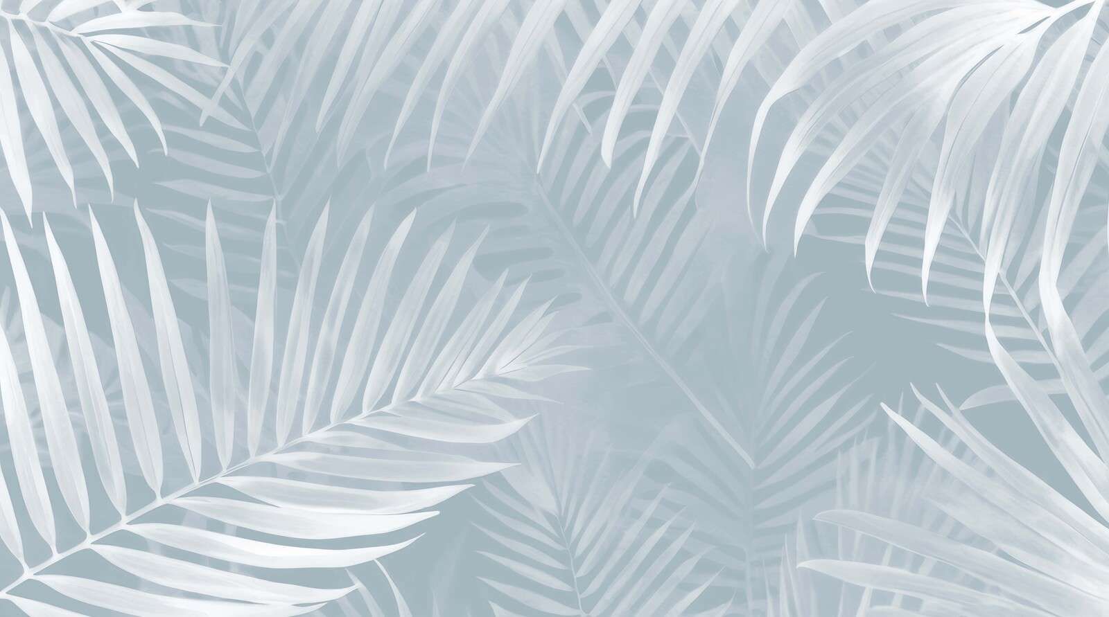 Foggy palm leaves - gray
