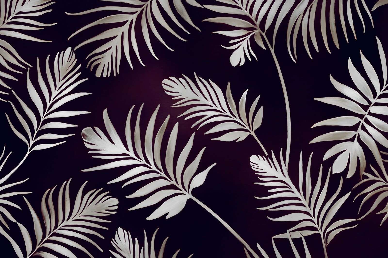 Golden leaves on dark steel blue