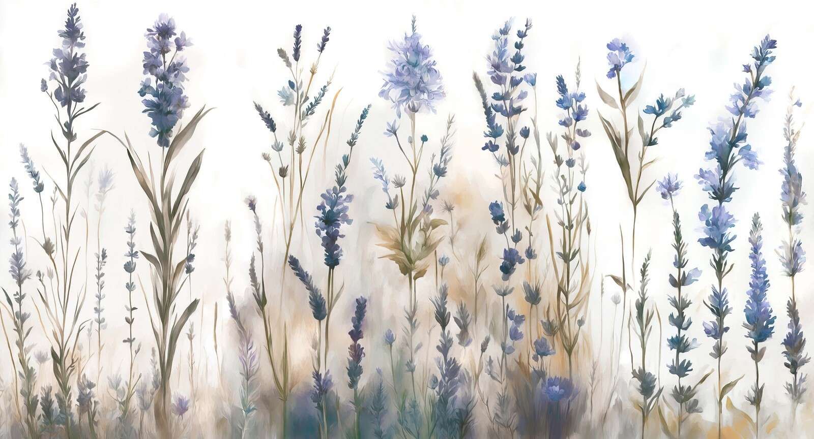 Lavender Glade Seamless Soft Blue