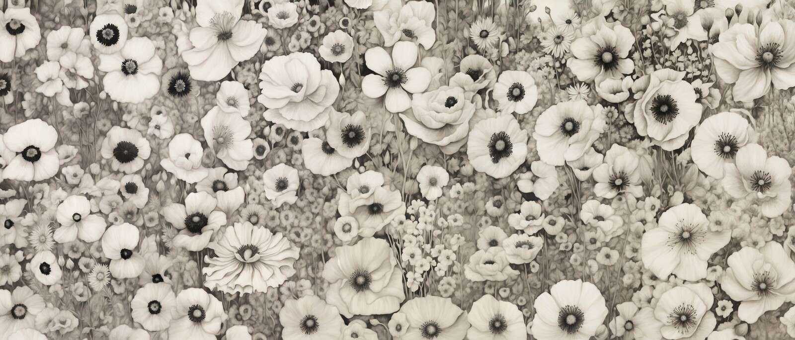 Poppy Tale Monochrome Dark Green