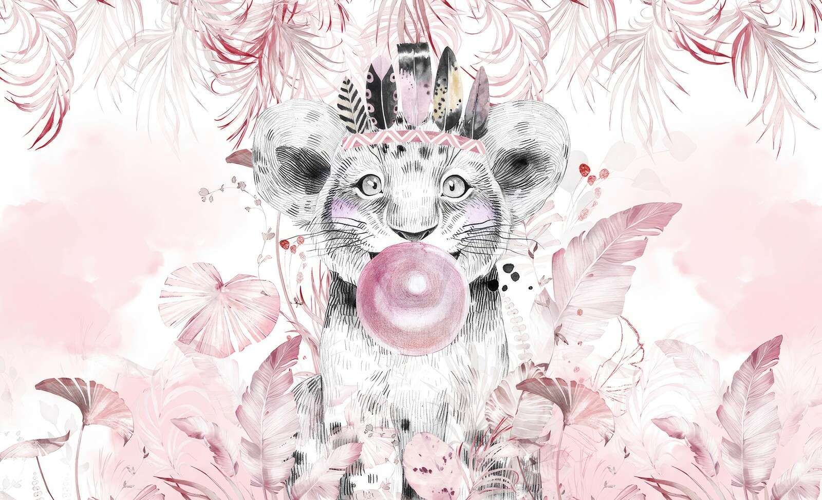 Playful pup and pink dreams