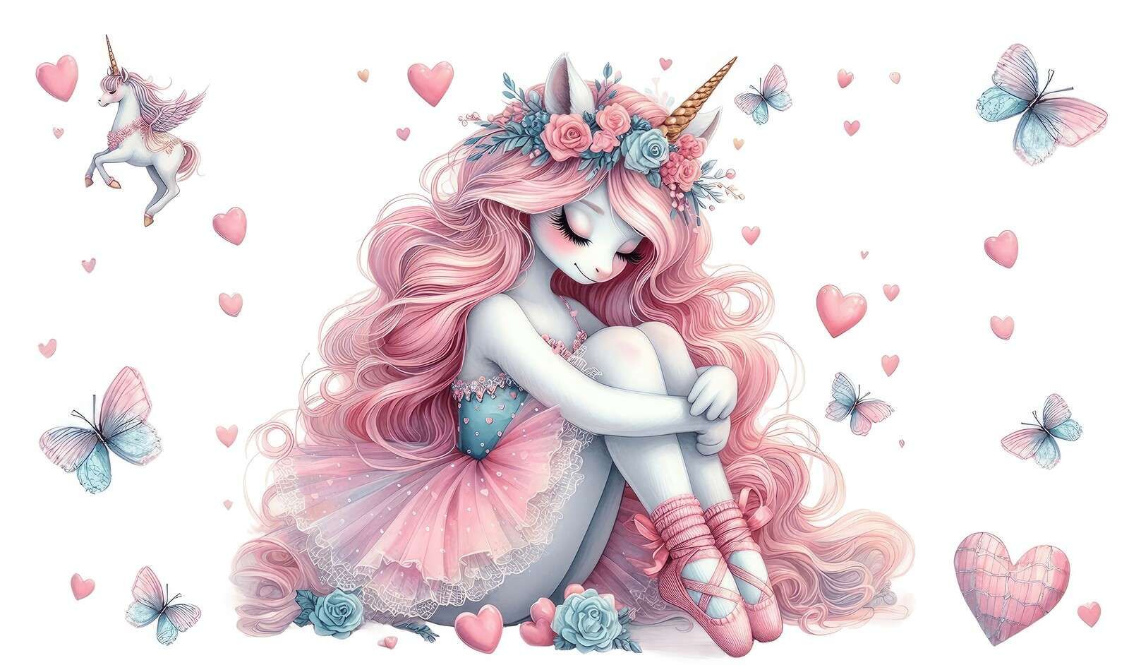 Dreamy unicorn ballerina