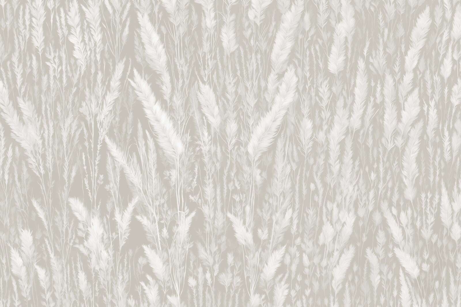 Wall of field grasses - gray