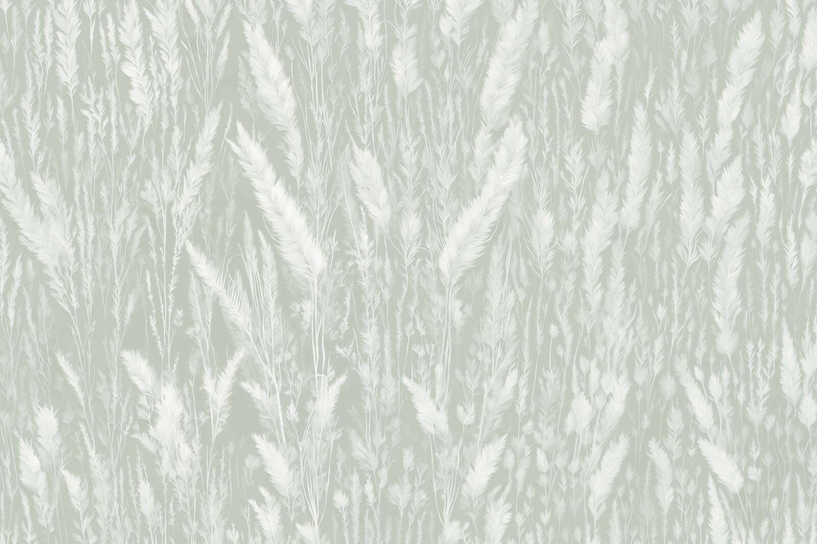 Wall of field grasses - green