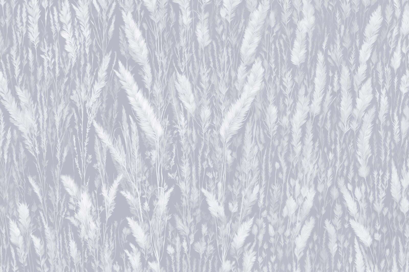 Wall of field grasses - blue