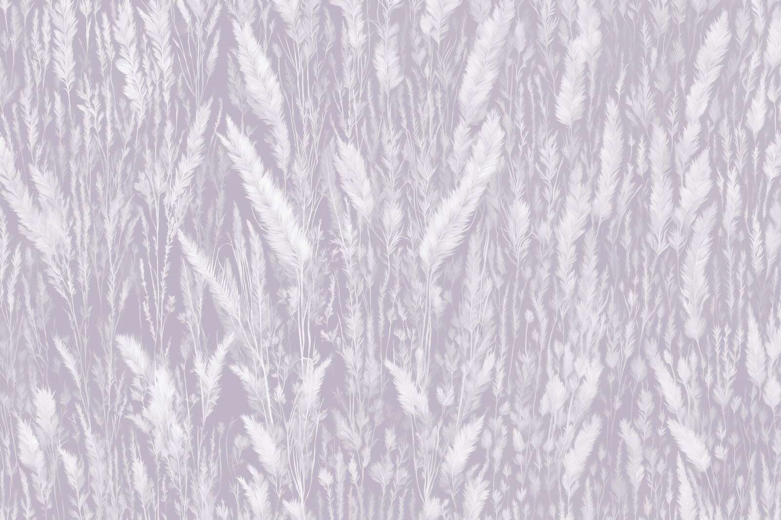 Wall of field grasses - purple