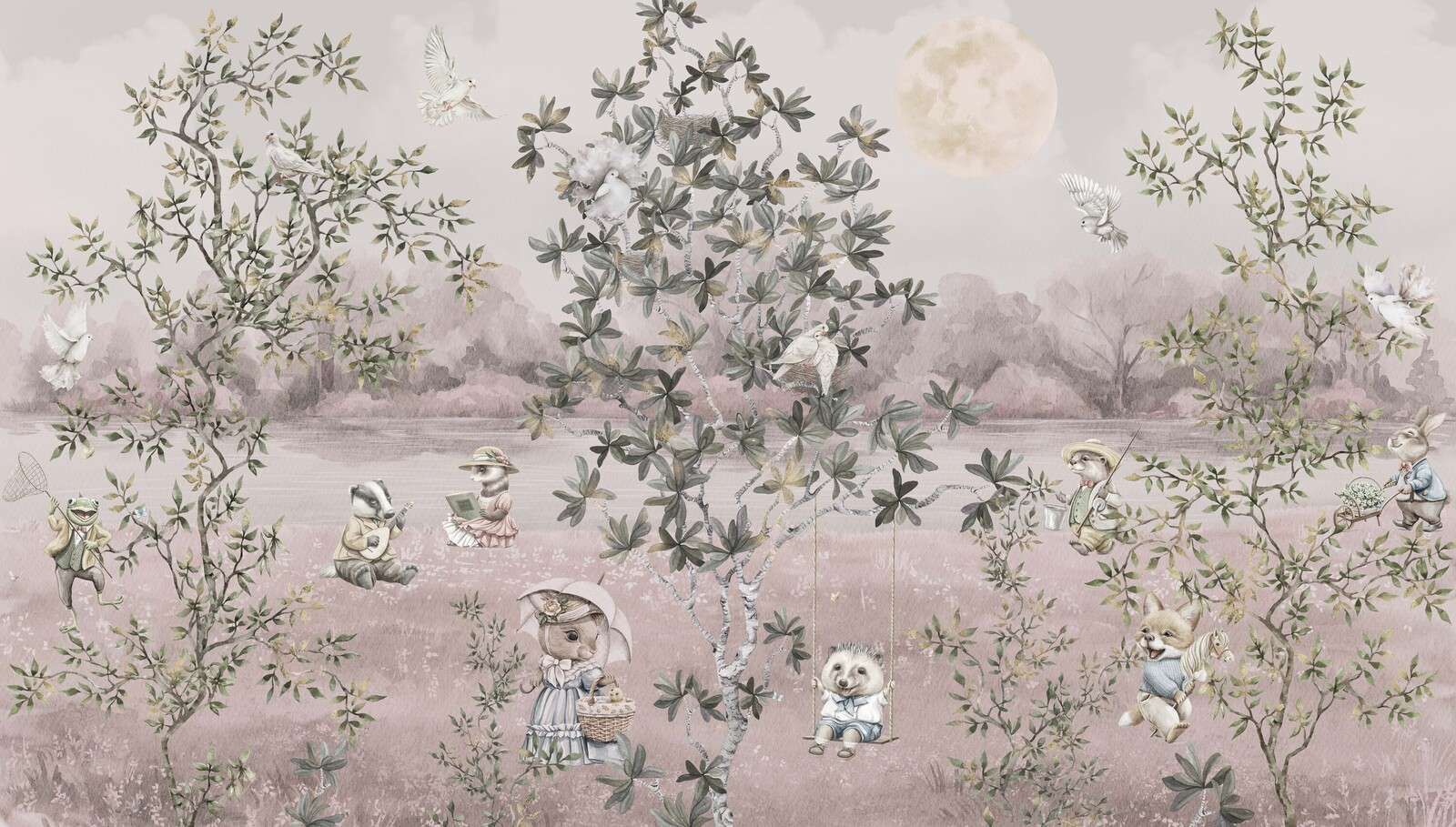 Vintage Animals - Pink