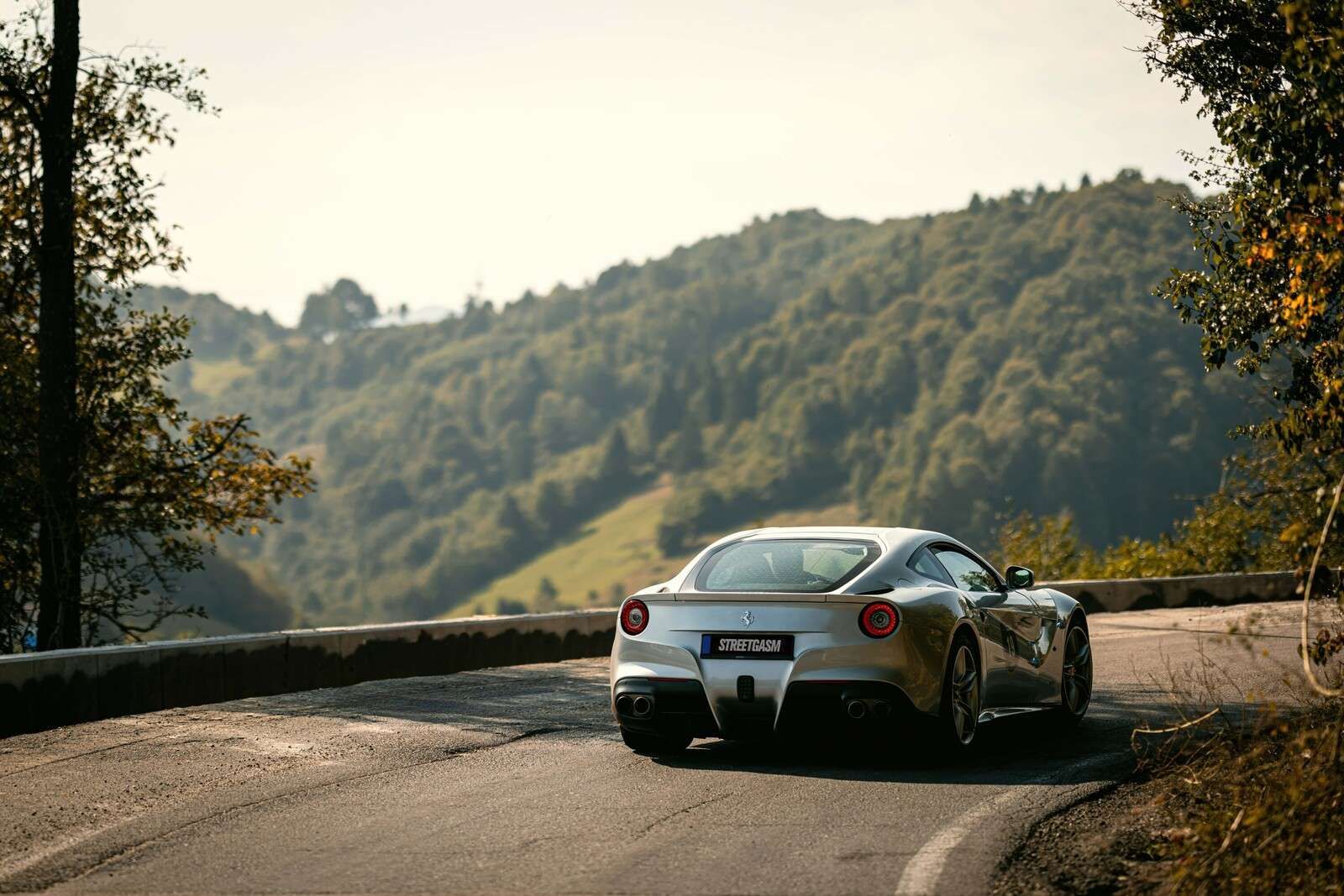 Ferrari F12 through the mountains