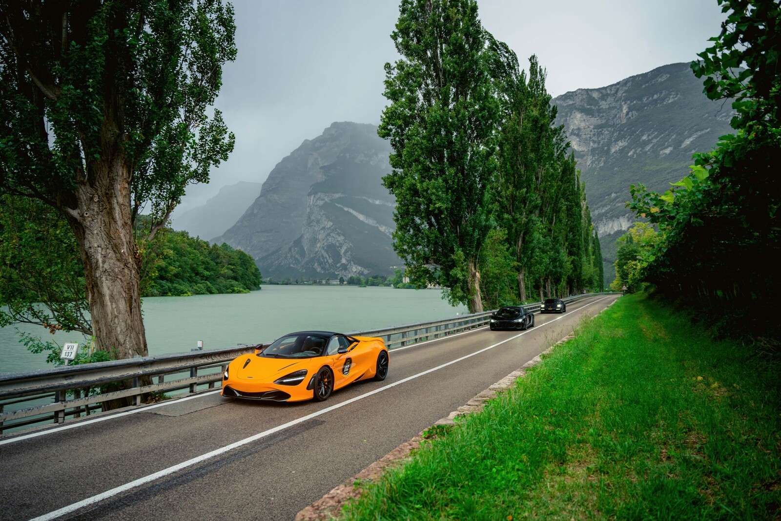Ride through the Alps along the lake.