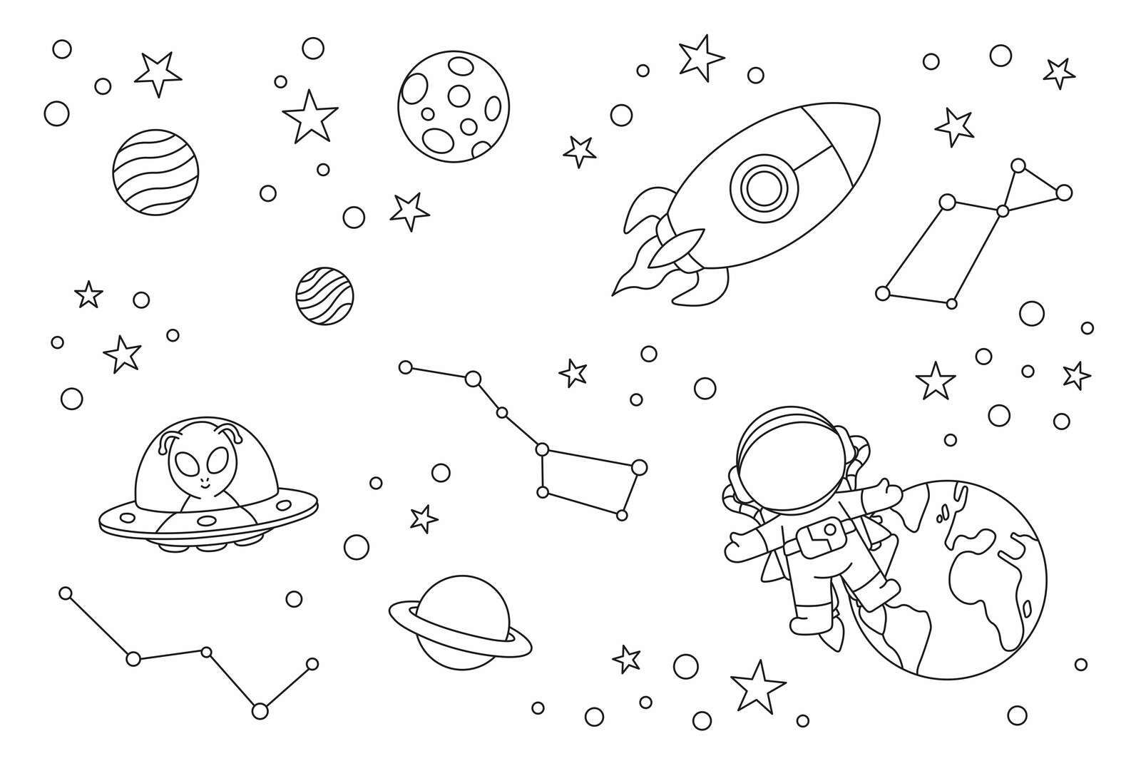 Ruimtereis tussen sterren en planeten