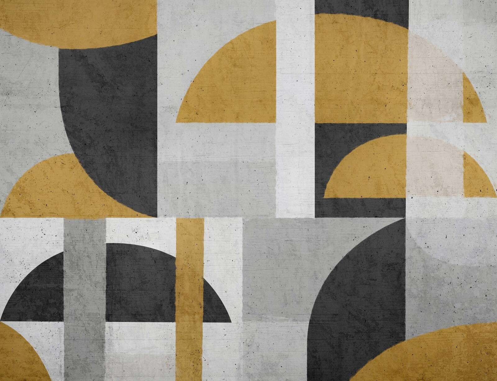 Half moons in concrete style