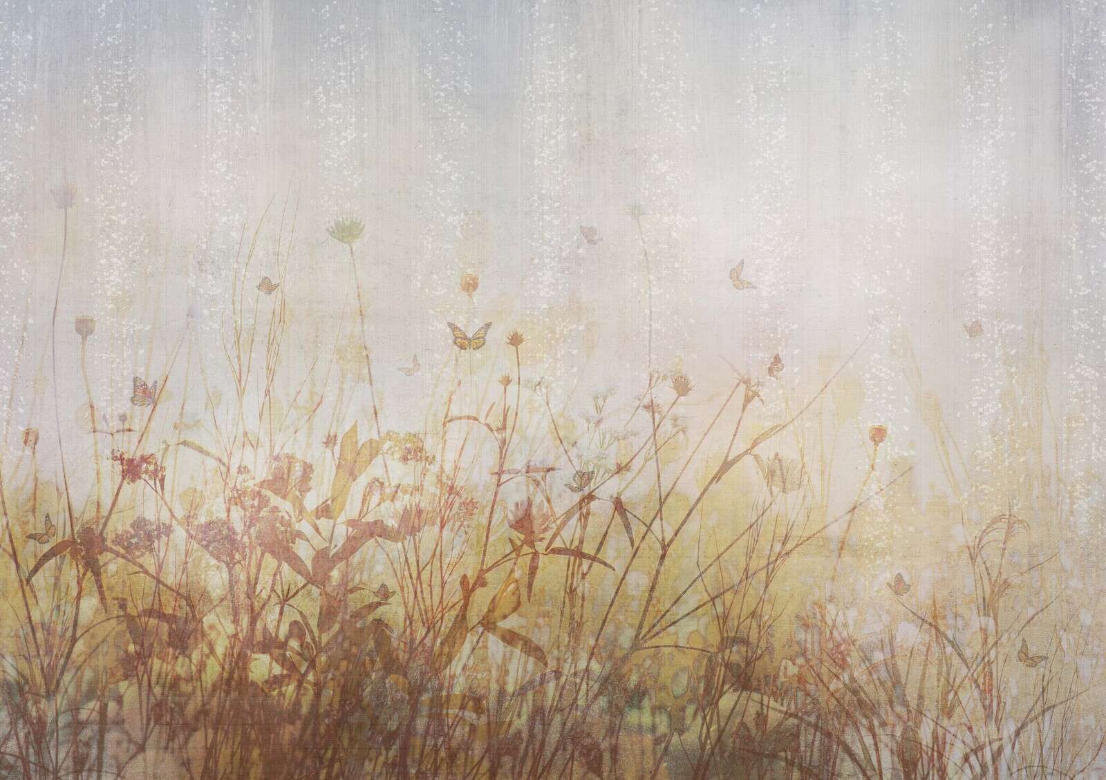 Summer meadow with butterflies