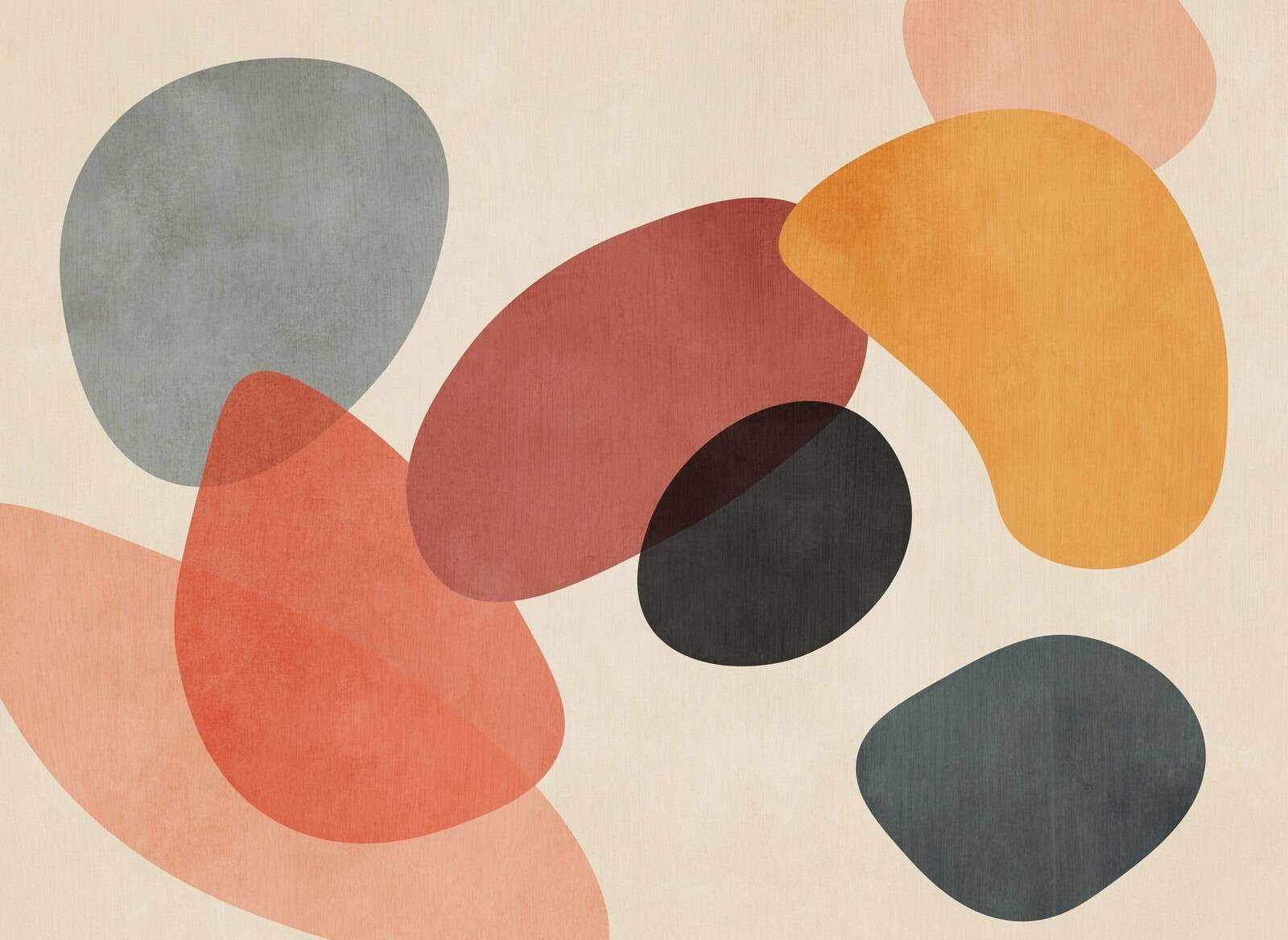 Organic shapes in retro colors
