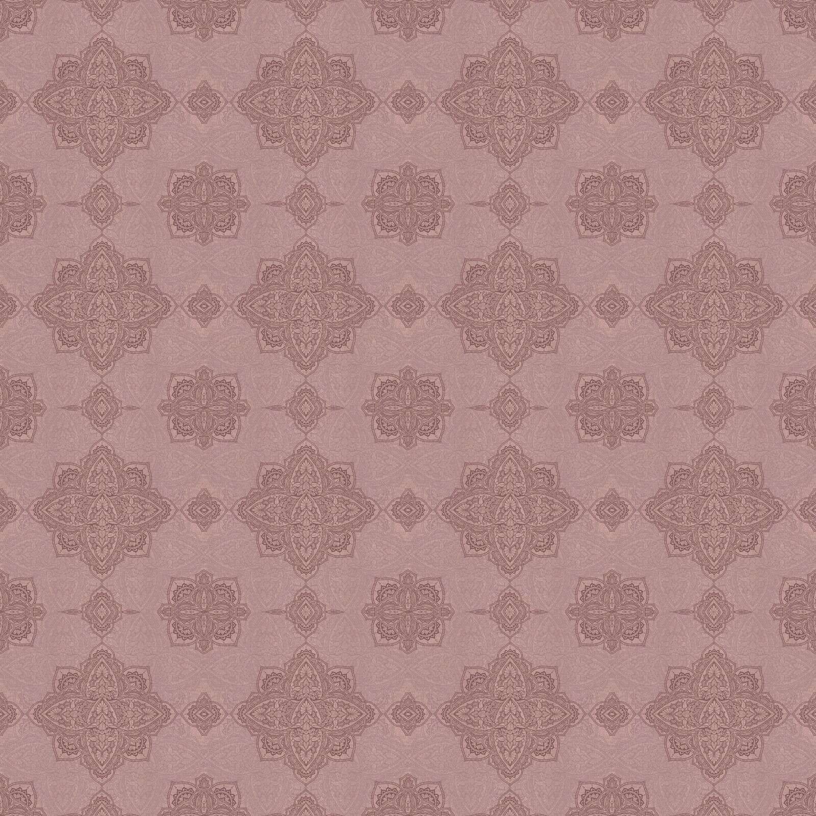 Mauve oriental medallion pattern