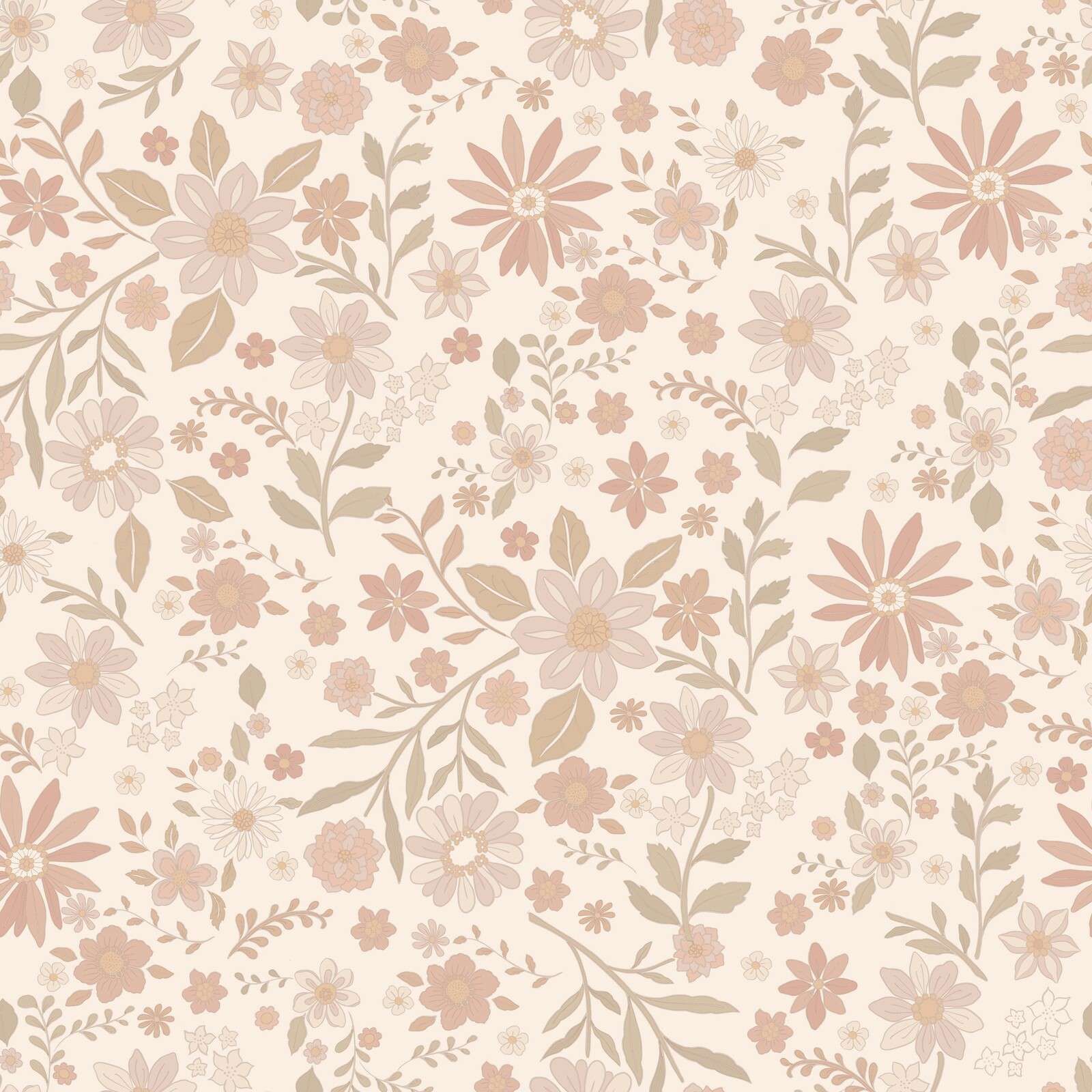 Soft wildflowers in pastel colors