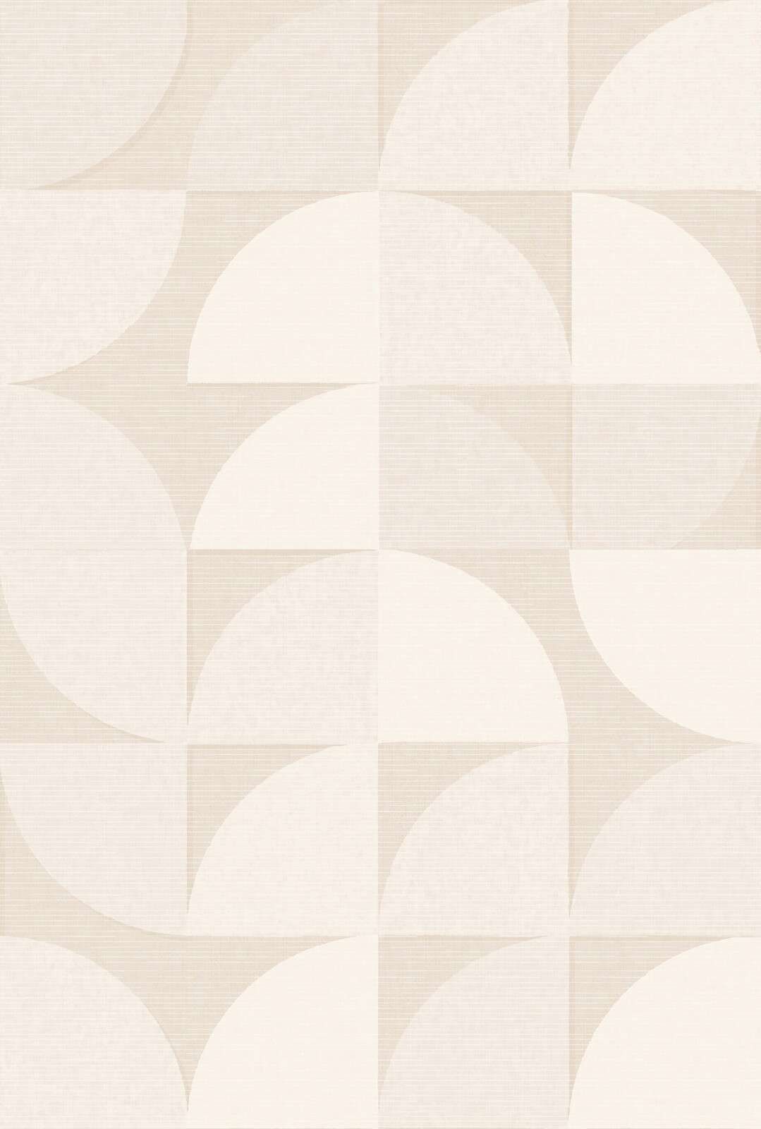 Soft geometric arches in beige